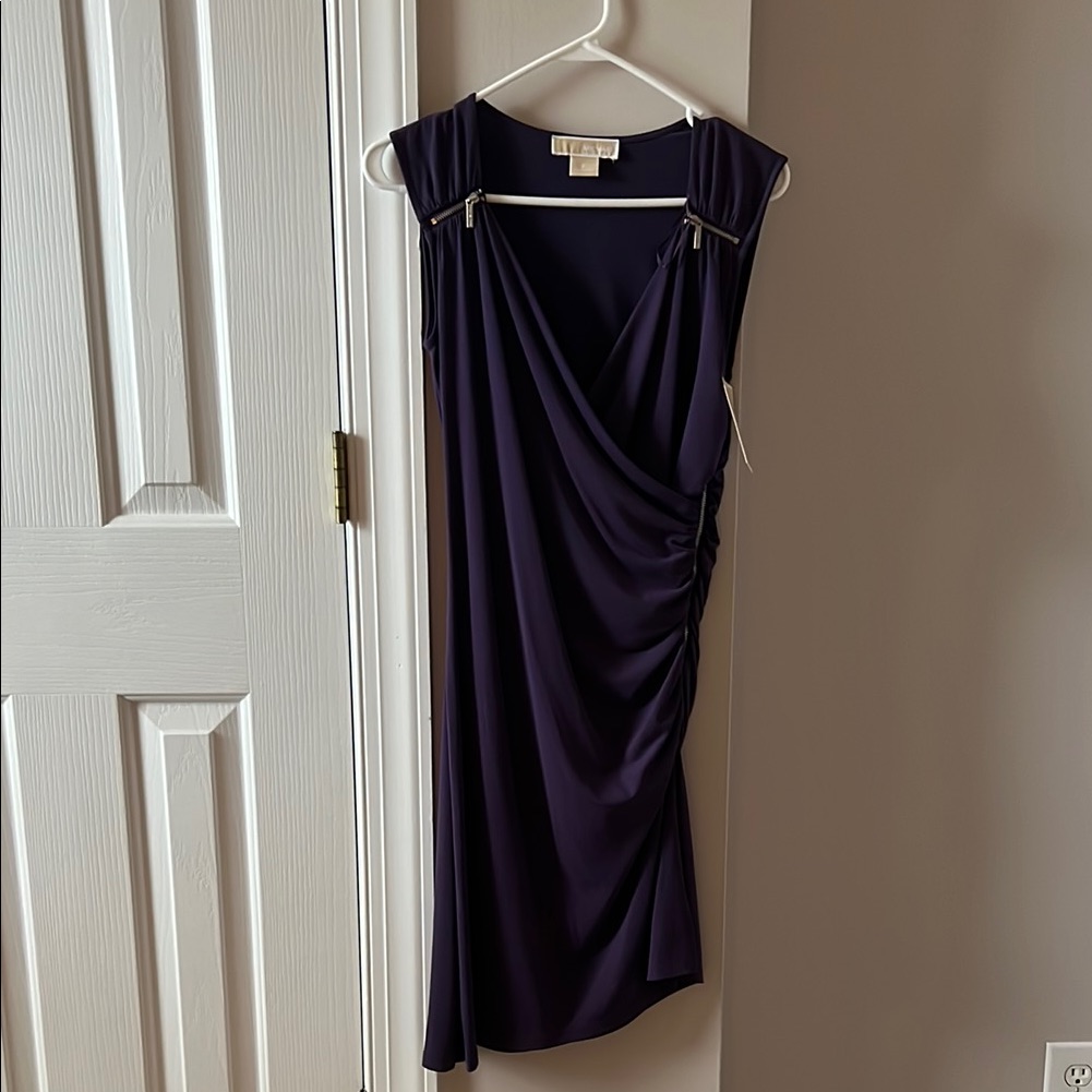 Nwt, Michael Kors, Deep Purple Dress, Size 2